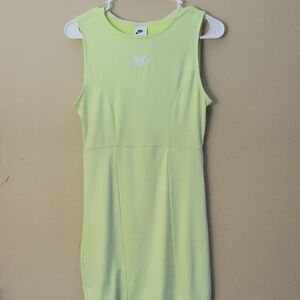 Nike Women's Lime Green Sleeveless Midi Dress Sz SM $21